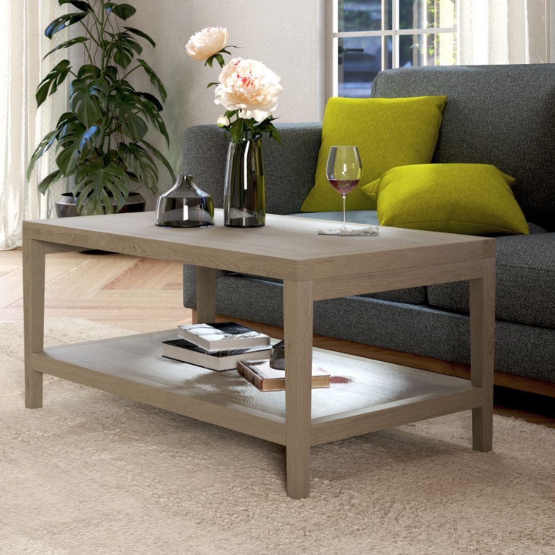 Teak wood coffee table.
